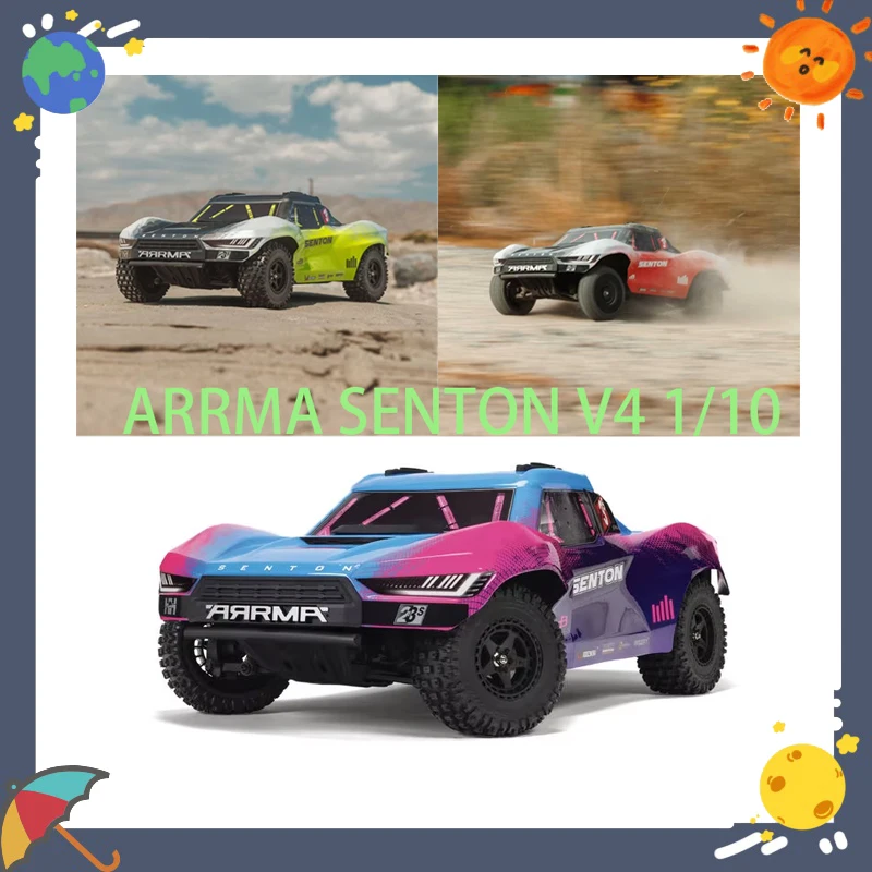 

Arrma Senton V4 Electric RC Car 1/10 Scale Four-Wheel Drive Brushless Off-Road Vehicle Remote Control Toy for Boys Birthday Gift