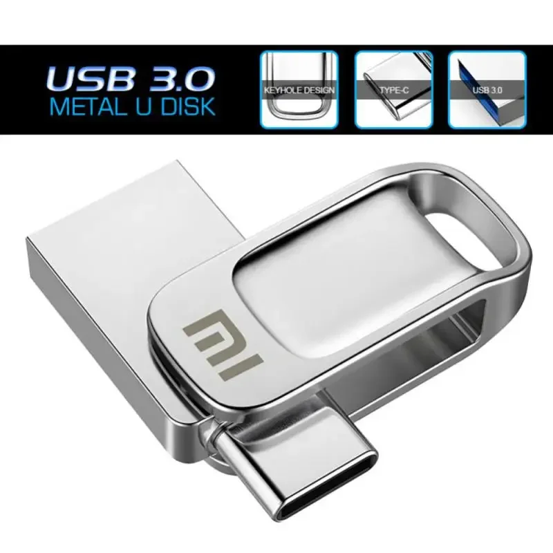 Xiaomi USB 3.0 High Speed OTG Metal USB Flash Drive Pendrive 2TB 1TB 16GB 32GB 64GB 128GB Key Usb Stick Pen Drive TYPE-C