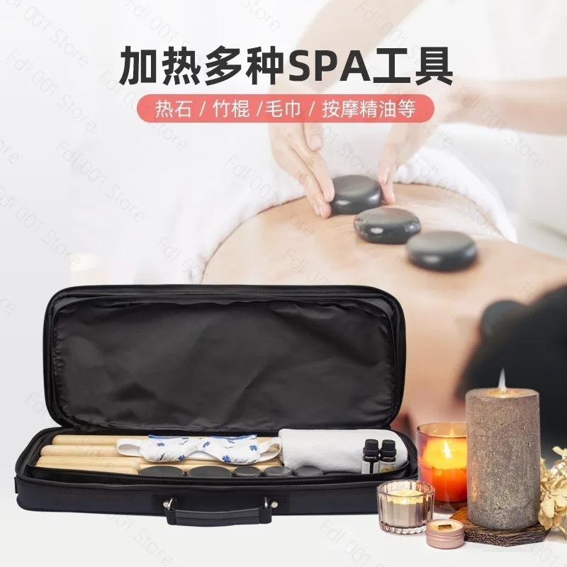 Portable Bamboo Massage Stick Warmer Set