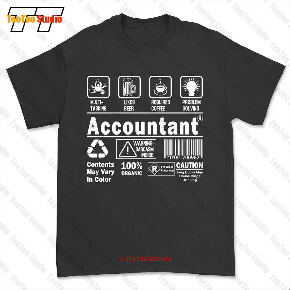 Multi Tasking Likes Beer Requires Coffee Accountant Cpa T-shirt Tee PMWW