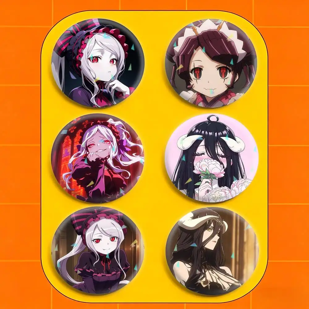 O-Overlord  32/44/58mm Handmade Pins Round Brooch Badge Backpacks Clothes Jewelry Gifts
