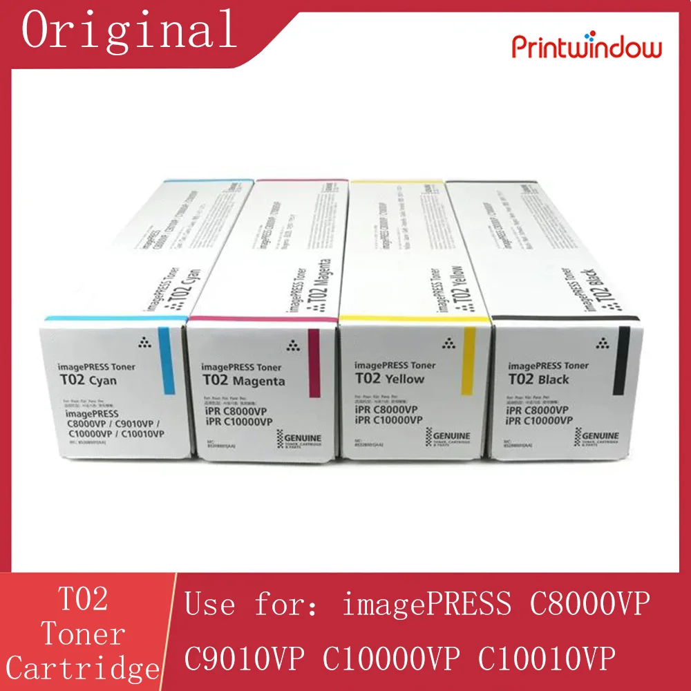 1set 4PCS Original CMYK T02 Toner Cartridge for Canon imagePRESS C8000VP C9010VP C10000VP C10010VP