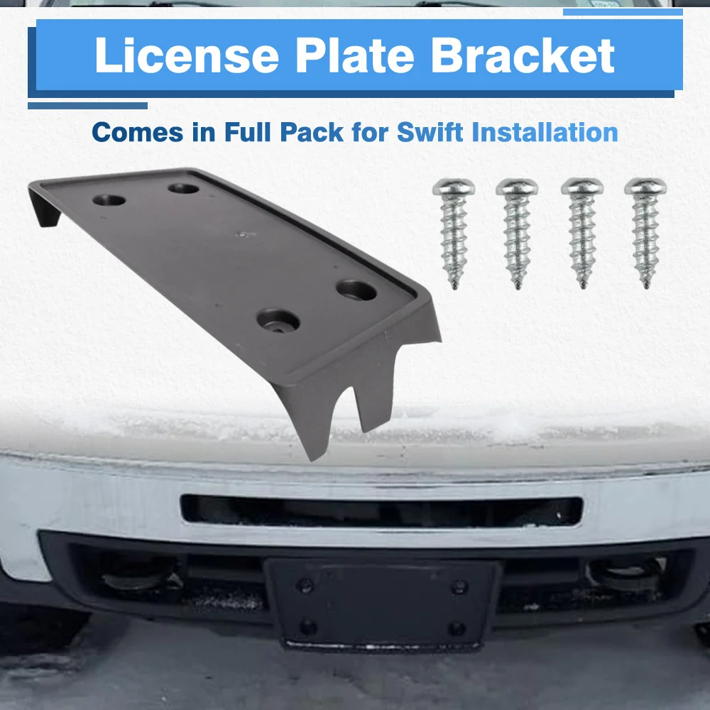 

For GMC Sierra 1500 2500 3500 HD 2007 2008 2009 2010 Car Front Bumper License Plate Frame Mounting Bracket GM1068125 15781553
