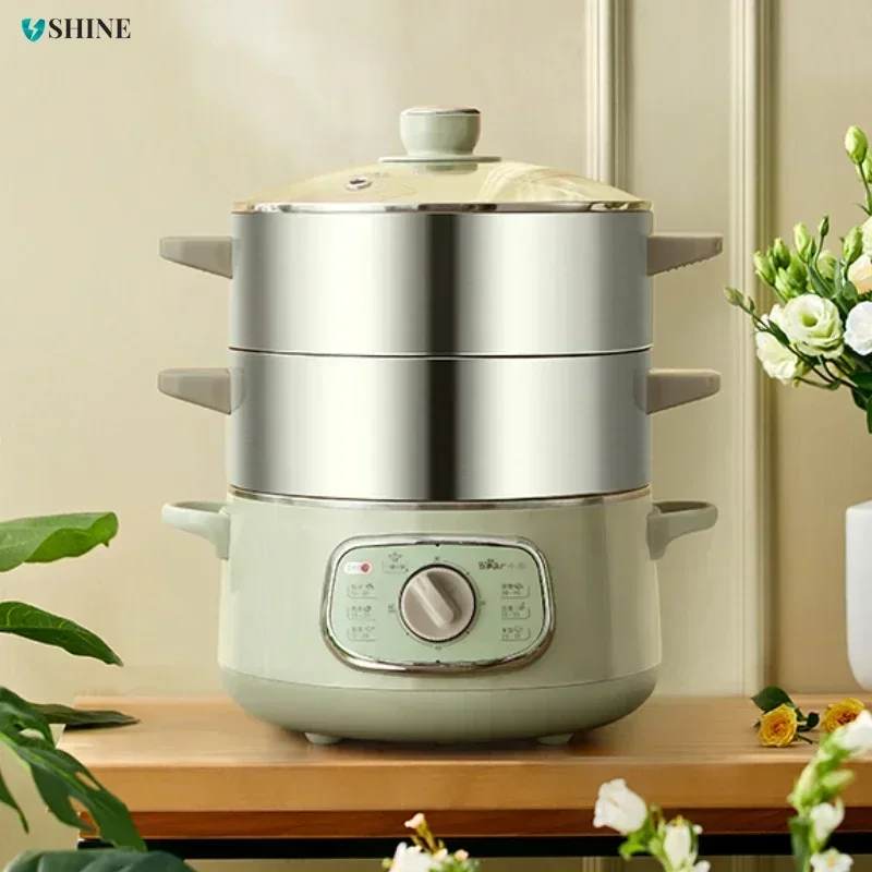 New Electric Steamer - Multifunctional. For Household. Steam Cooking Stew All-in-One Pot. Steamer Breakfast Machine.