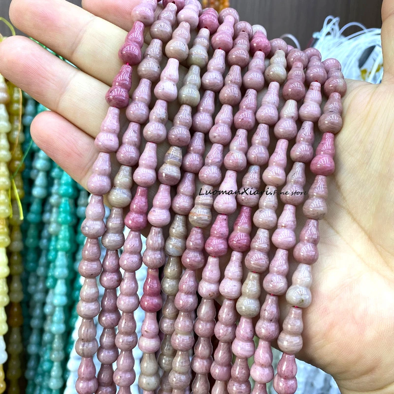 New 8x15mm Calabash Shape Amazonite Natural Stone Loose Spacer Beads for Jewelry Making Diy Earrings Bracelet Charms Accessories