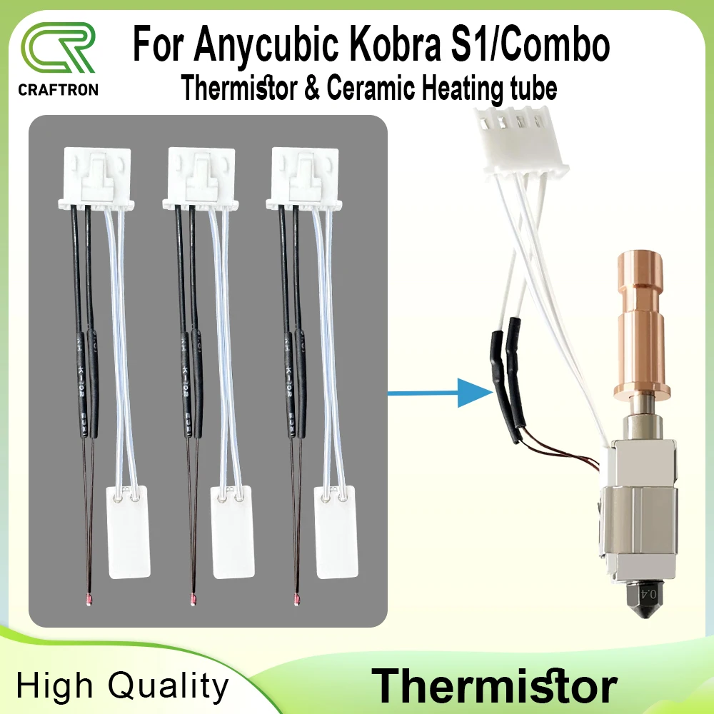 

Thermistor Ceramic Heater For Anycubic Kobra S1 Upgrade Hotend 24V 48W Heating 200K Thermistor for Anycubic Kobra S1 Print Head