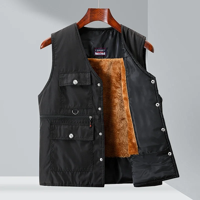 Autumn and Winter Velvet Outdoor Workwear Vest Fashionable Casual Versatile Top