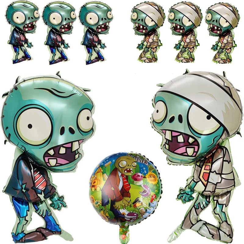 Games Balloon Plants Vs. Zombies Theme Party Decoration Supplies Package Latex Aluminum Film Balloon Children\'s Classic Toys