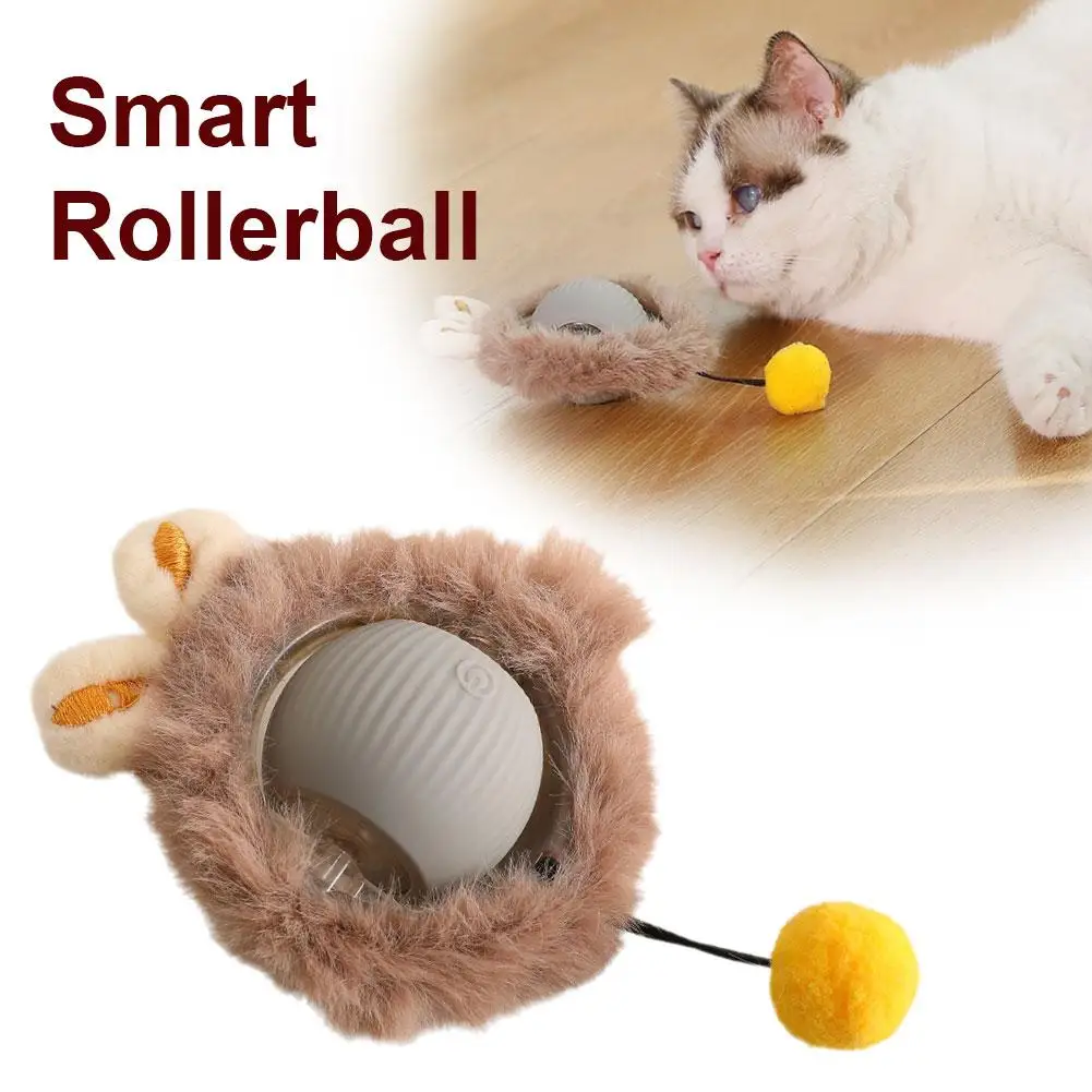 Automatic Moving Ball Toys For Indoor Cats Self Rotating Pet Ball Toys With Light Effects Pet Electric Interactive G0p9