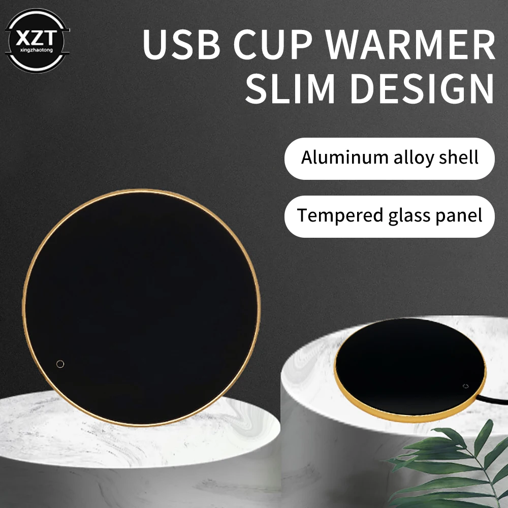 5V 2A Mini Portable USB Cup Warmer Coffee Mug Heating Coaster Smart Thermostatic Hot Plate Milk Tea Water Heating Pad Heater