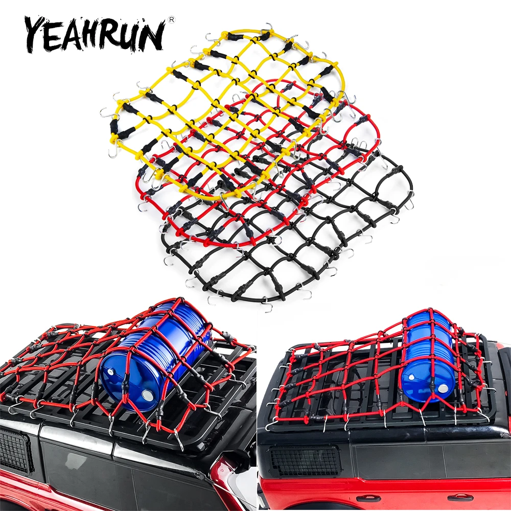 YEAHRUN TRX4 Simulated Luggage Tray Roof Rack Elastic Net for TRX-4 Bronco 1/10 RC Crawler Car Decoration Parts Accessories