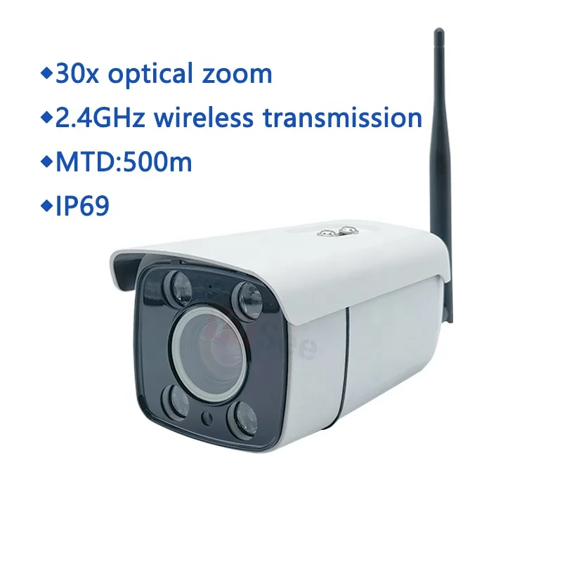 Transmisi Nirkabel 2.4GHz Layar 10.1-inci Kamera Crane AHD 1080P Zoom Optik 30x 50X Paket Kamera Nirkabel