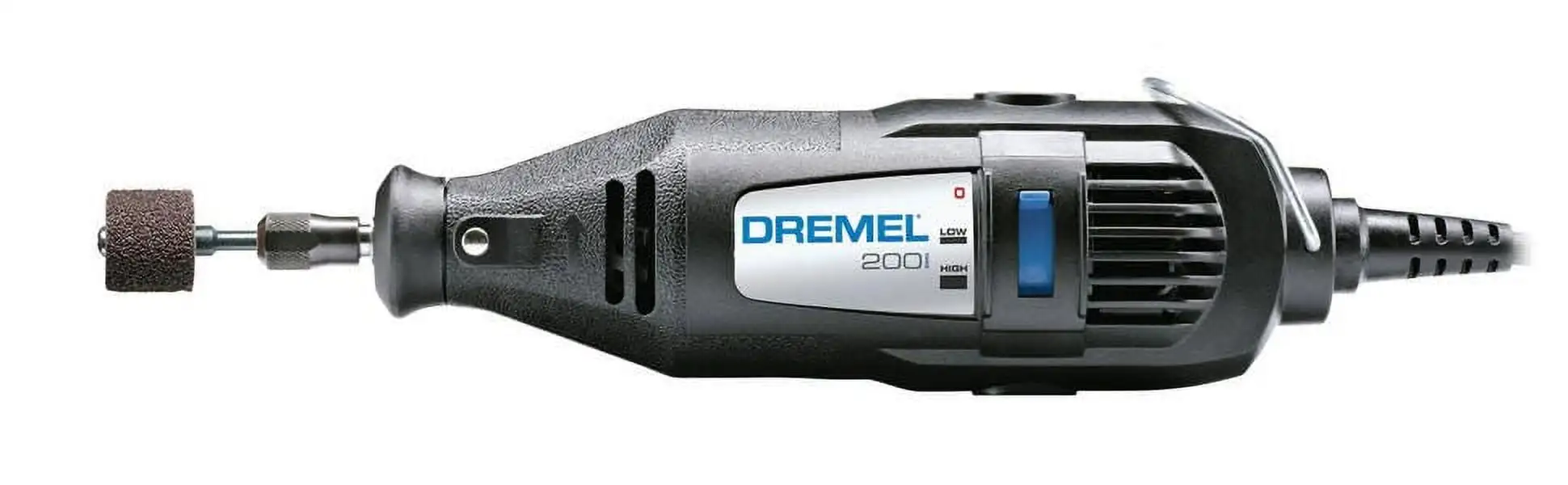 

Проводной 2-скоростной вращающийся инструмент Dremel 200-N/6 включает 6 аксессуаров, 0,9 А/120 В.