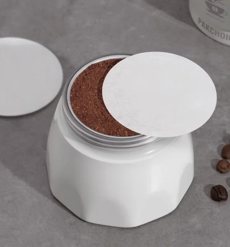 

100pcs Coffee Filter Paper Round 51mm 56mm 58mm 60mm for Espresso Machine and For Moka Pot Made from Wood Pulp Fine Filtration