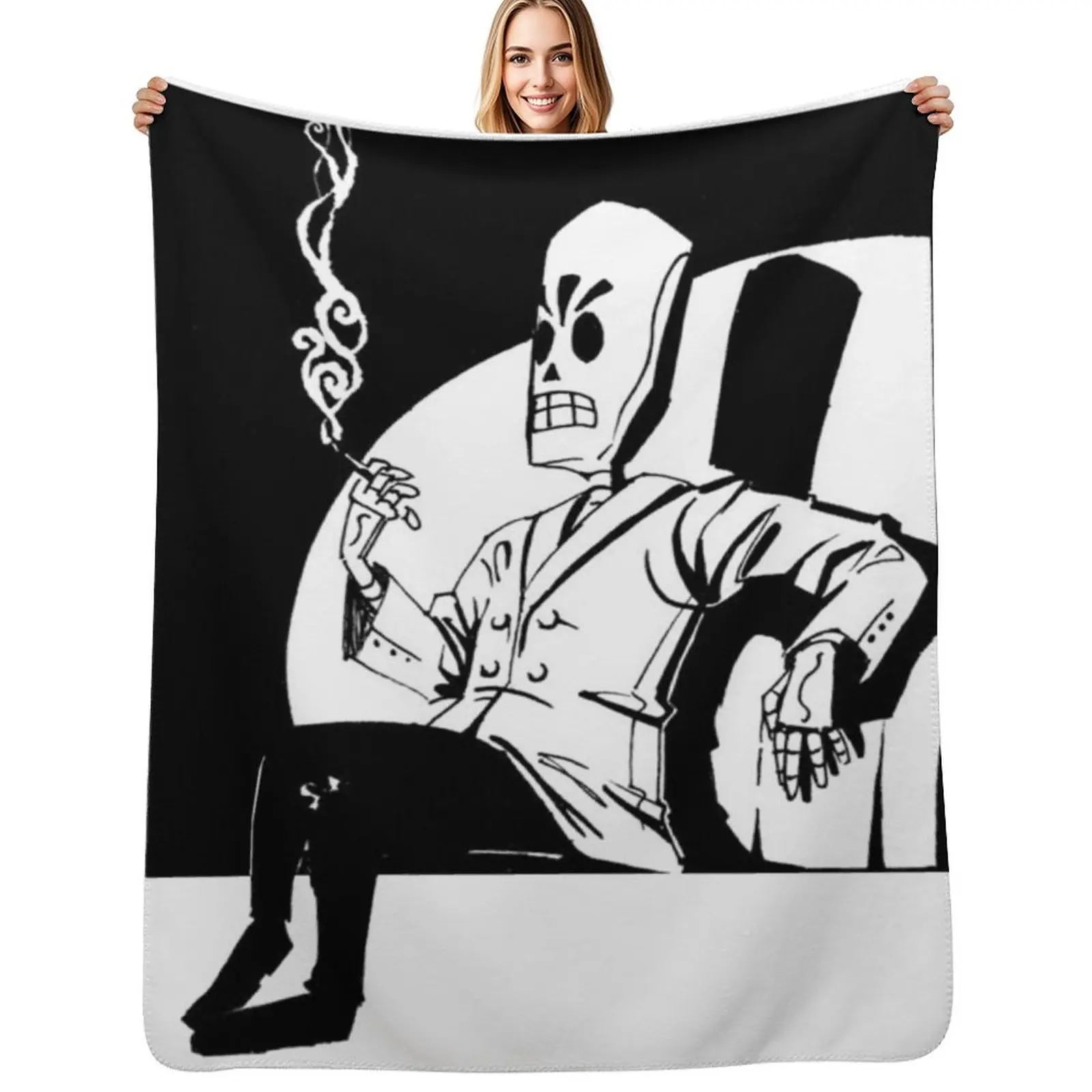 

Grim Fandango Throw Blanket Fluffy Cozy Throw Blanket for Home Decor
