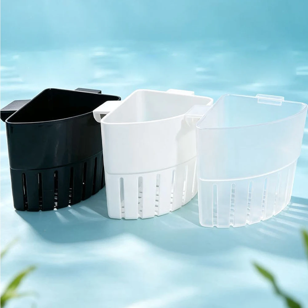 8Pcs Transparent PP Corner Plant Pot Hanging Holder With Clamp For Fish Tank Aquarium Aquatic Moss Decoration Gardening Supplies