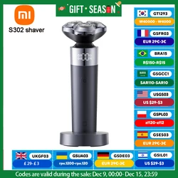 Mijia Electric Shaver S302 LED Digital Display IPX7 Waterproof 800mAh Tpye-C Rechargeable Razor Shaver for Men