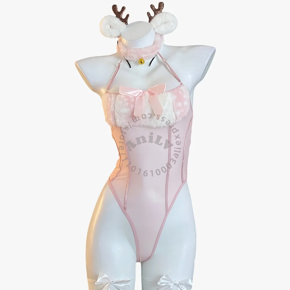 

AniLV Kawaii Cute Sika Deer Bodysuit Sexy Lingerie Christmas Temptation Nightwear Erotic Outfits Cosplay Costume