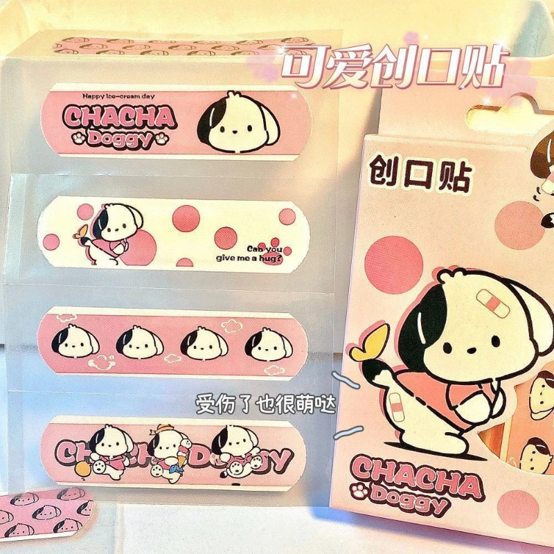 20pcs/box Sanrio Pochacco Band Aid Cartoon Anime Hemostasis Adhesive Kids First Aid Adhesive Bandage Aid Wound Plaster Patches