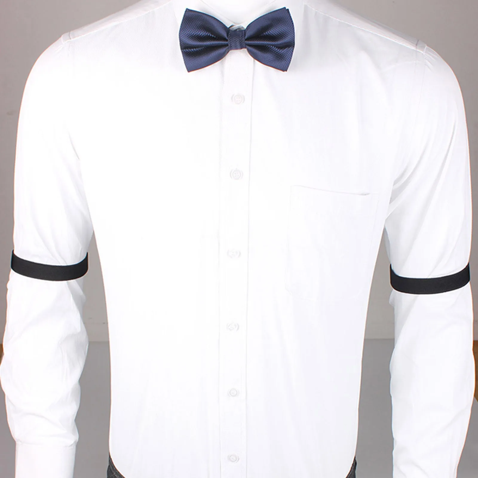 

5Pairs Elastic Adjustable Arm Bands Stretchy Sleeve Garters Black Shirt Sleeve Holders Anti-Slip for Men Women Office Sports