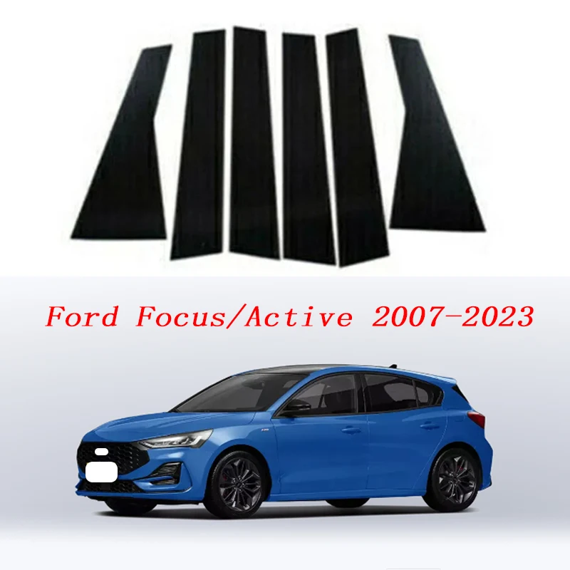 

Applicable to Ford Focus/Active window decorative door frame gloss black center post 2007-2023