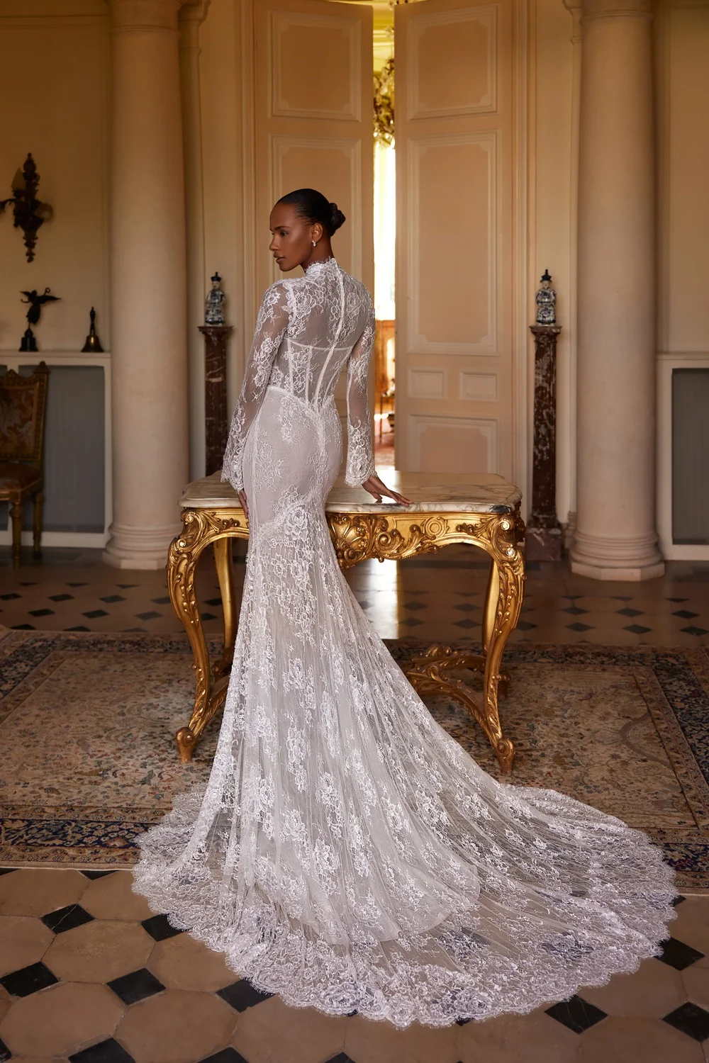 Mermaid Wedding Dresses Vestido De Novia Encaje Long Sleeve Dress Vestidos Tallas Curvy White Sencillos Para Civil Bespoke Bride