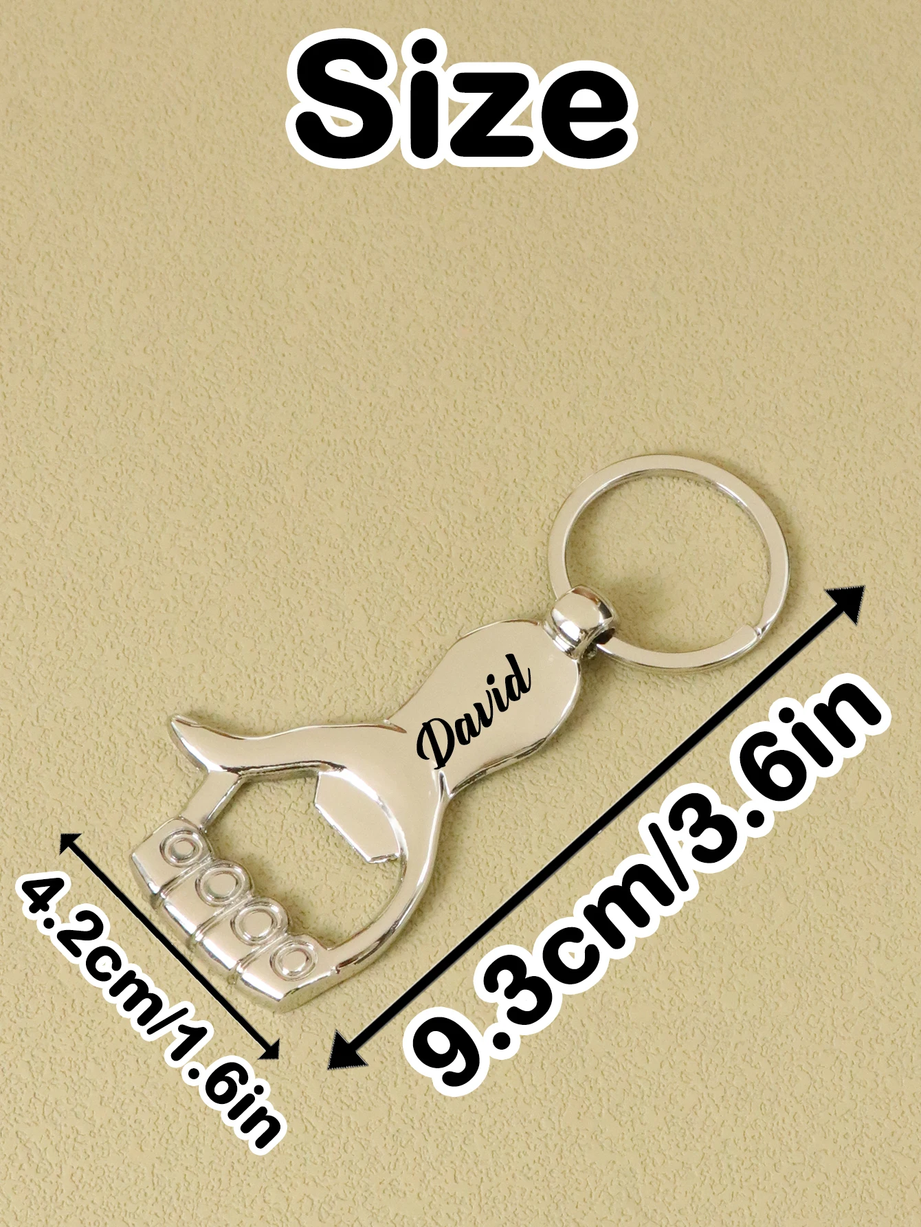 Custom Name Fist Bottle Opener Keychain, Personalized Gift