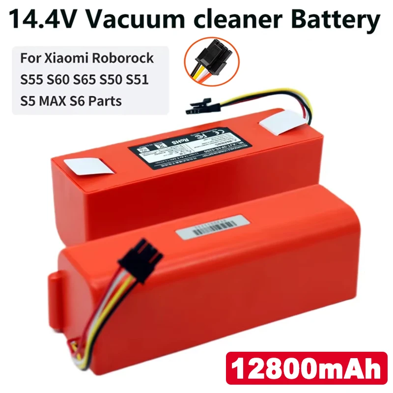 14.4V 6500mAh Vacuum cleaner Replacement Battery for Xiaomi Robot Roborock S50 S51 S55 Lithium Battery