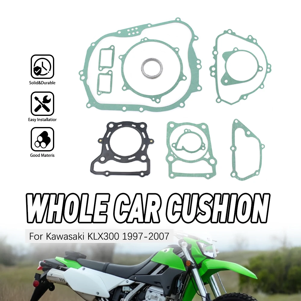 

Motorcyle Accessories Crankcase Clutch Cover Cylinder Gasket Kits Full Set For KAWASAKI KLX300 1997-2001 2022-2007