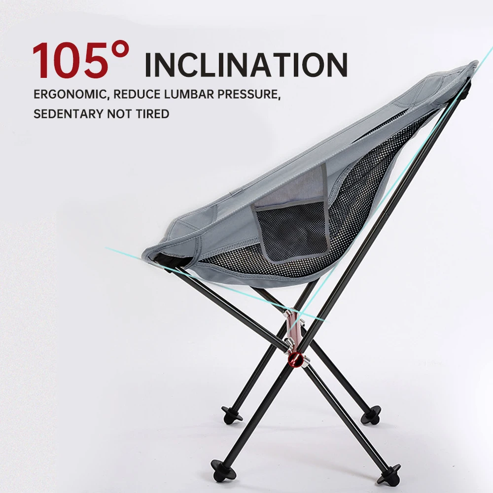 Foldable Portable Ultralight Outdoor Camping Chair Folding Beach Rocking Folding Moon Chair