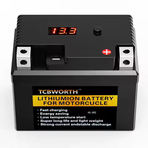 4L-BS Lithium Motorcycle Battery 12v Lithium Motorcycle Battery LiFePO4 Engine Start Battery 3AH 160CCA with BMS 4000+Life Cycle