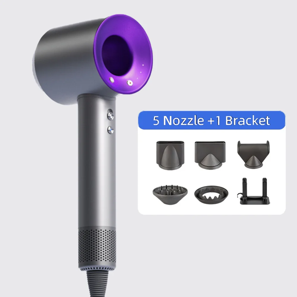 Negatieve ionen haardroger met hoge snelheid en zonder bladen, krachtig, stil en snel drogend, draagbaar, geschikt voor thuis en op reis.