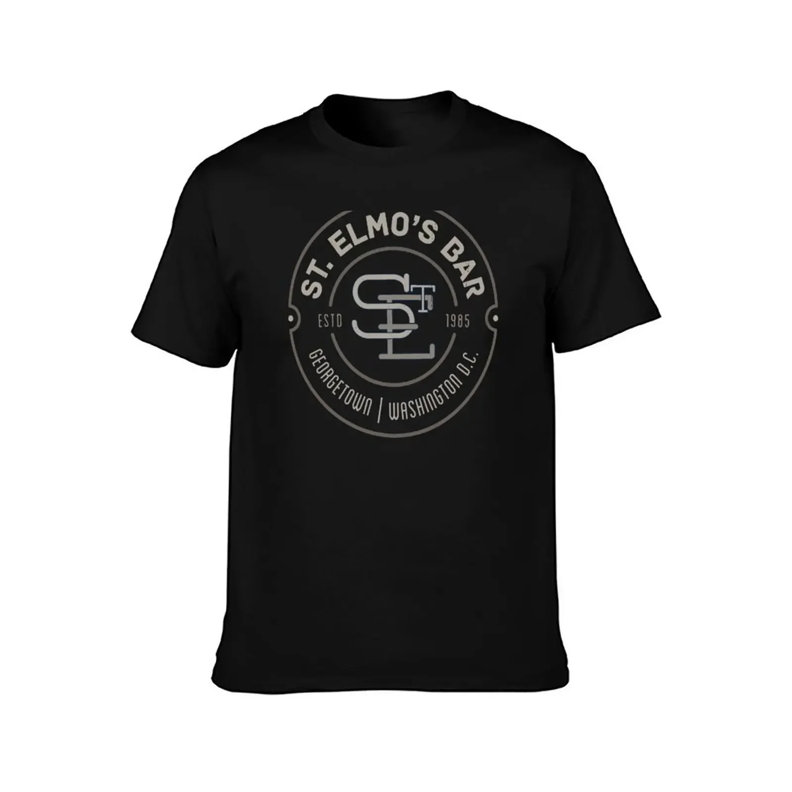 St. Elmos Bar T-Shirt sweat blacks cotton t shirt men