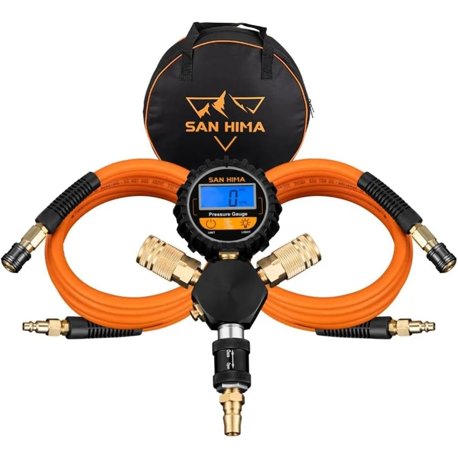 

2 Tire Inflation Deflation System - Fast High Flow 2-Way Air Down Tire Inflator Deflator for Truck Car Trailer Motorcyc