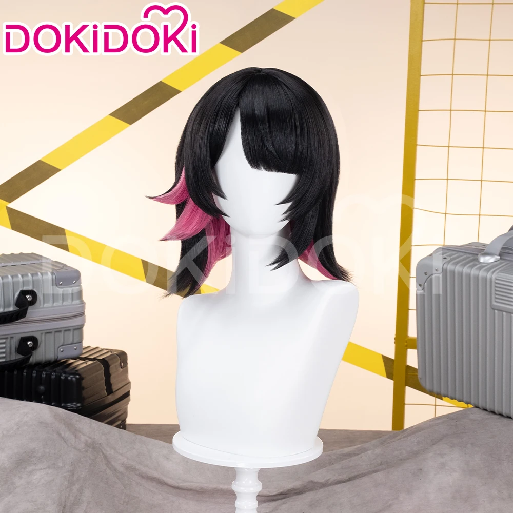 IN STOCK Ellen Joe Wig Game Zenless Zone Zero DokiDoki Women Short Black Red Wig ZZZ Ellen Joe Cosplay Free Cap Halloween