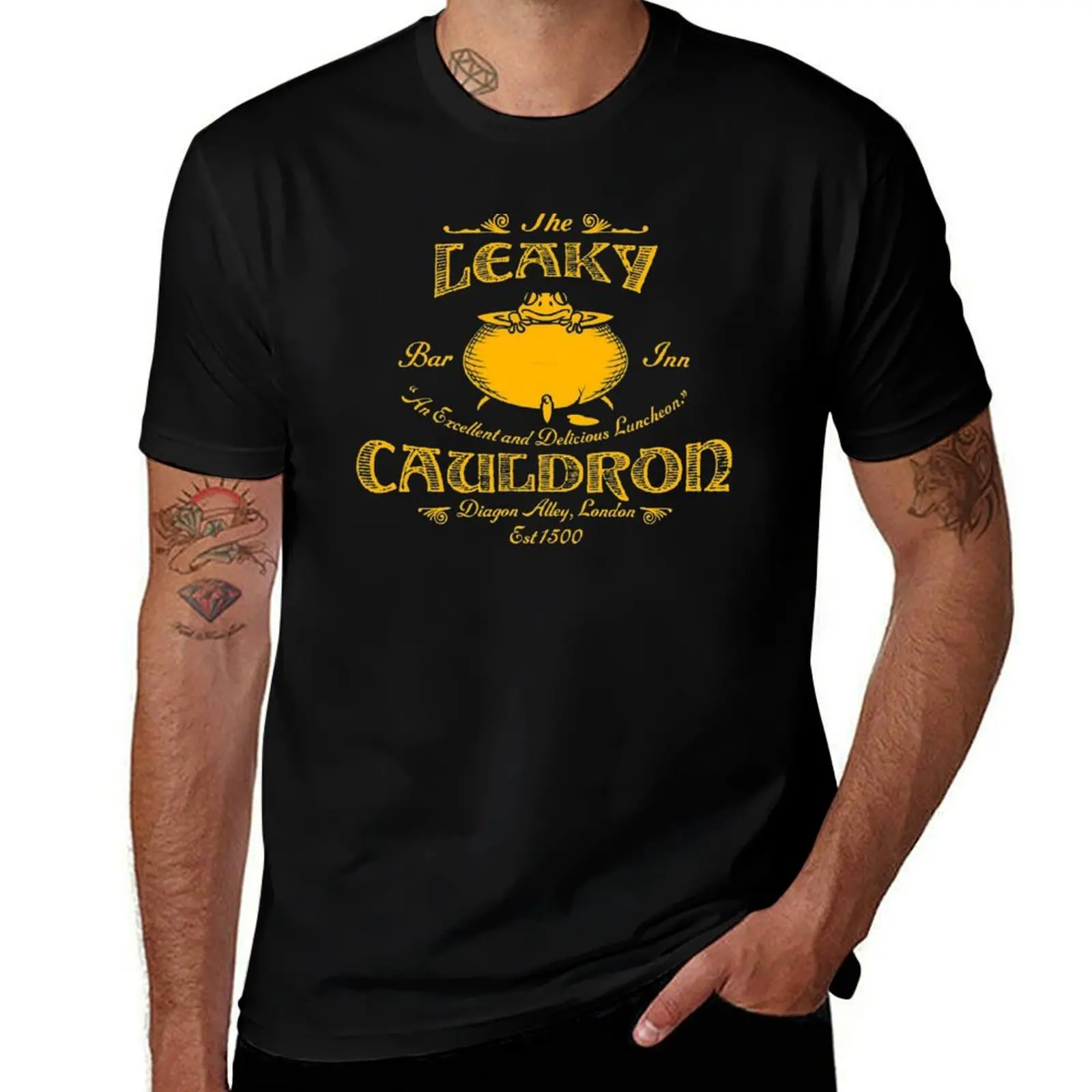 Leaky Cauldron T-Shirt Soft Basic Cotton Short Sleeve Tee T-Shirt