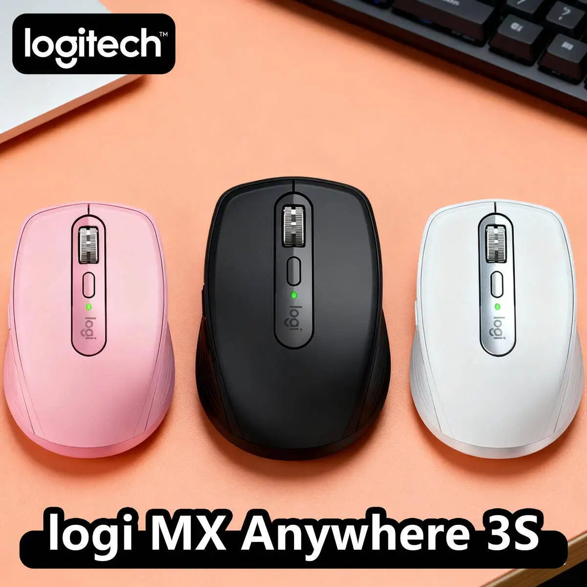 

Logitech MX Anywhere 3S Wireless Mouse, MagSpeed Wheel, 8000 DPI, Logitech Flow, 10m Range, USB-C Charge, Mac/PC