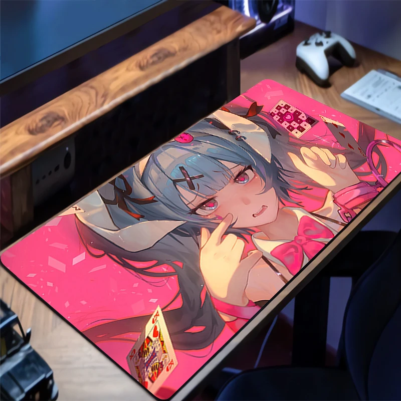 

Mouse Pad H-hatsune Miku Mousepad Computer Keyboard Pad Mouse Mat Gamer Office Carpet Table Mat Personality-Filled Desktop Mat