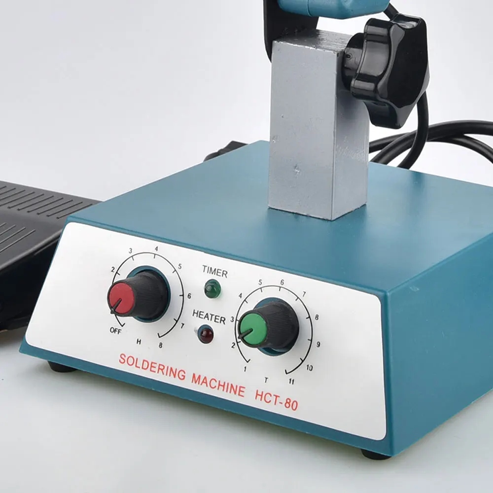 HCT-80 Semi-automatic thermostat soldering machine 220V 80W LED wick soldering external heat foot-operated soldering machine