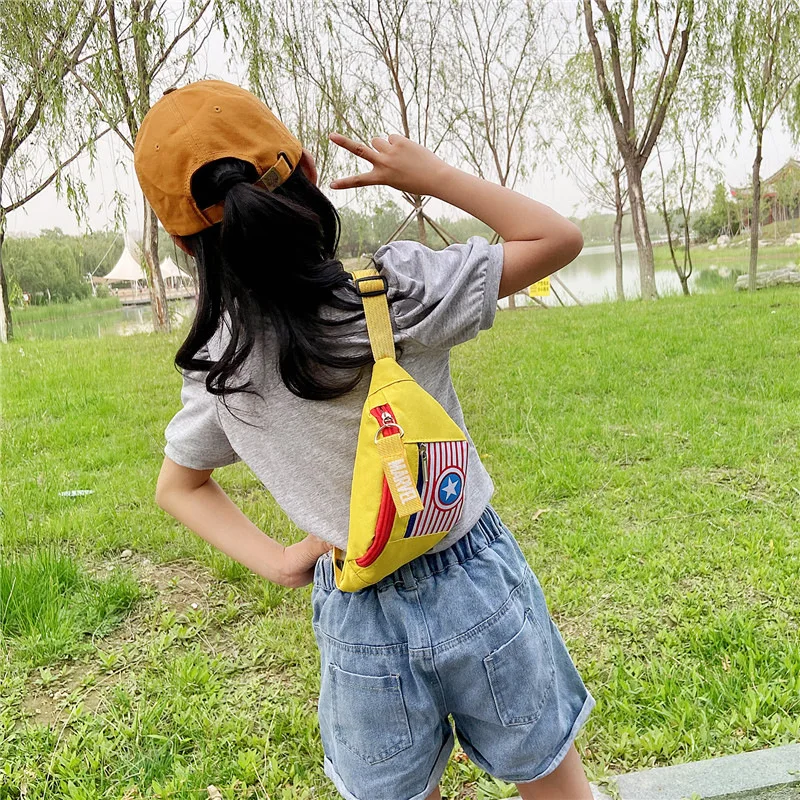 Disney Marvel New Iron Man Spider Man Super Man Children's Waist Bag Fashion Messenger Bag Large Capacity Luxury Boys Chest Bags