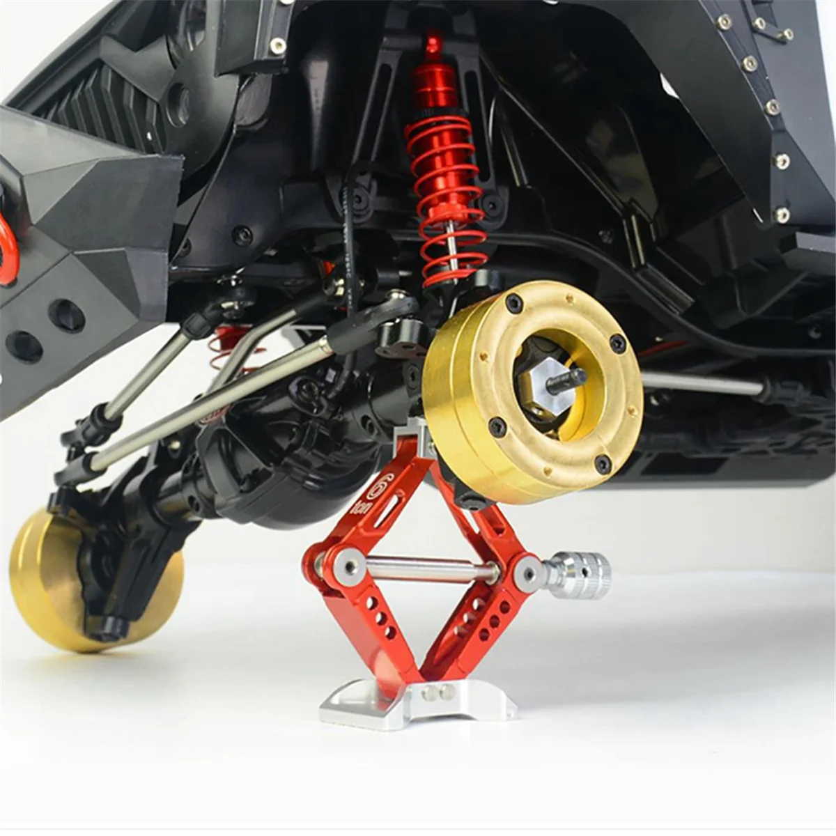 Practical RC Car 1:10 Scale Adjustable Metal Scissor Jack Tool for RC Crawler Car Axial SCX10 for Traxxas TRX4 Tamiya CC01 D90