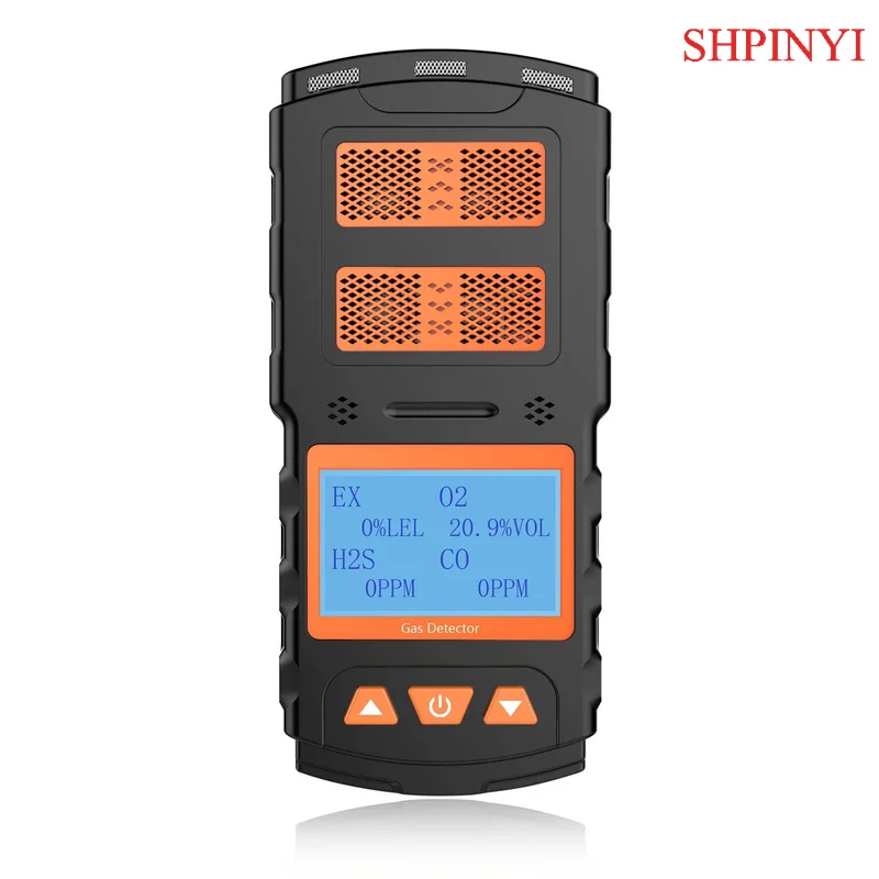 Aikesi Portable 4in1 Multi-Gas Detector Digital Biogas Analyzer Industrial Use Rechargeable Battery Combustible Leak Detector
