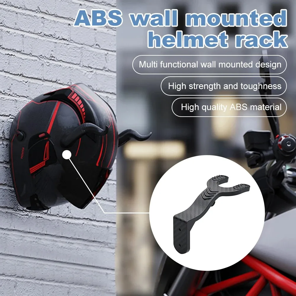 2-5Pcs Multipurpose Wall Mount Helmet Hook Rack, Heavy Duty Hanger for Motorcycle Helmet Jacket Kitchen Cabinet Storage Use image 3