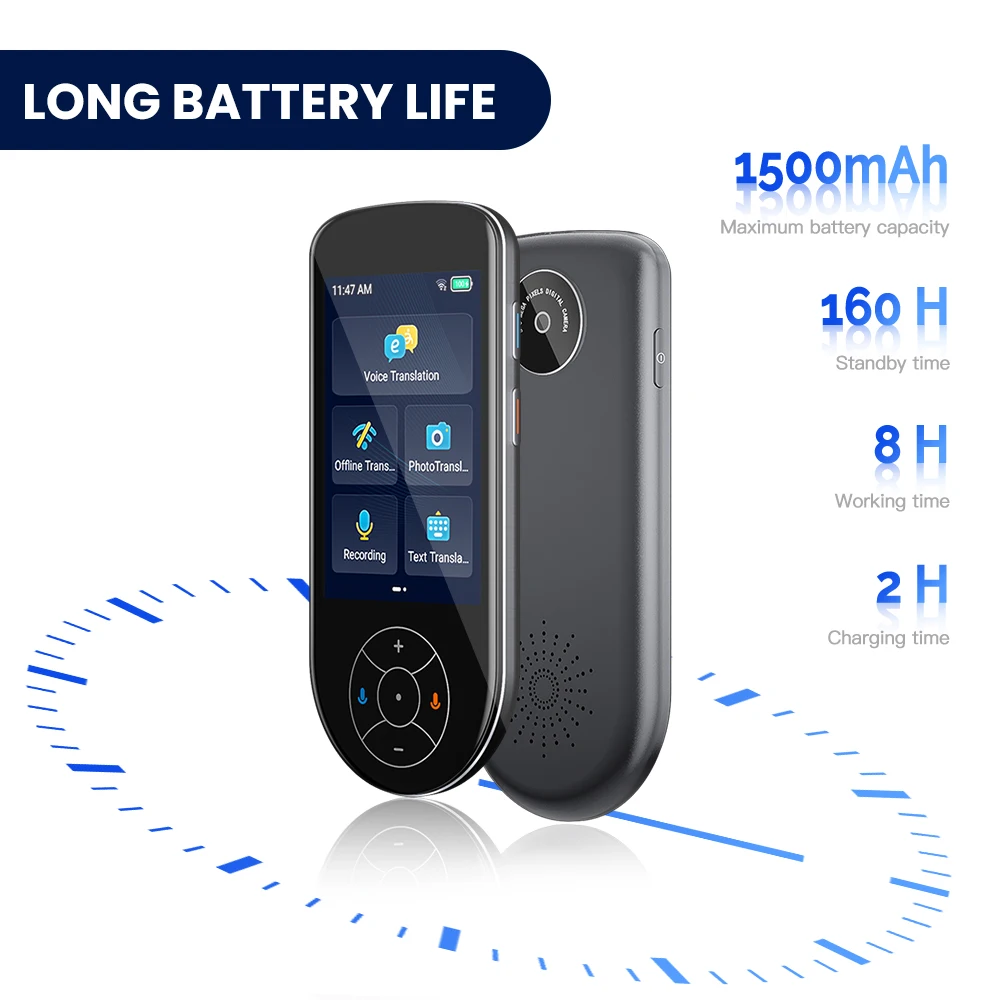 أحدث مترجم صوت فوري V600 مترجم لغة محمول في الوقت الحقيقي يدعم 16 لغة غير متصلة بالإنترنت