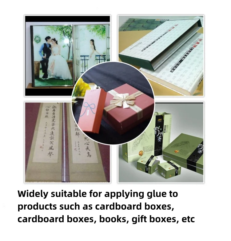 Picture 7: r and Carton Corrugated Board Box Carton Making MachineStainless Heating Glue Hot Melt Gluing Machine for Paper Leathe