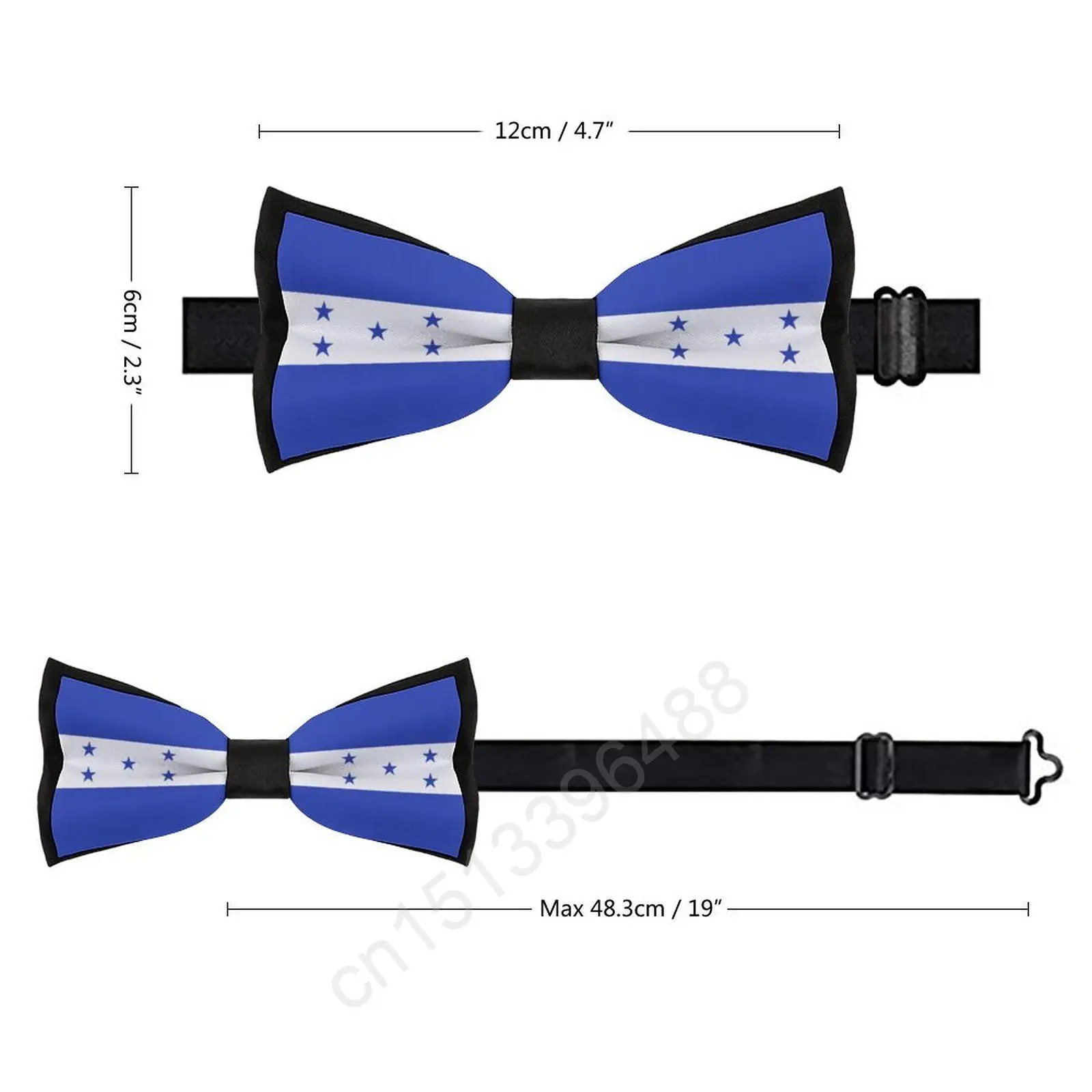 New Polyester Honduras Flag Bowtie for Men Fashion Casual Men's Bow Ties Cravat Neckwear For Wedding Party Suits Tie