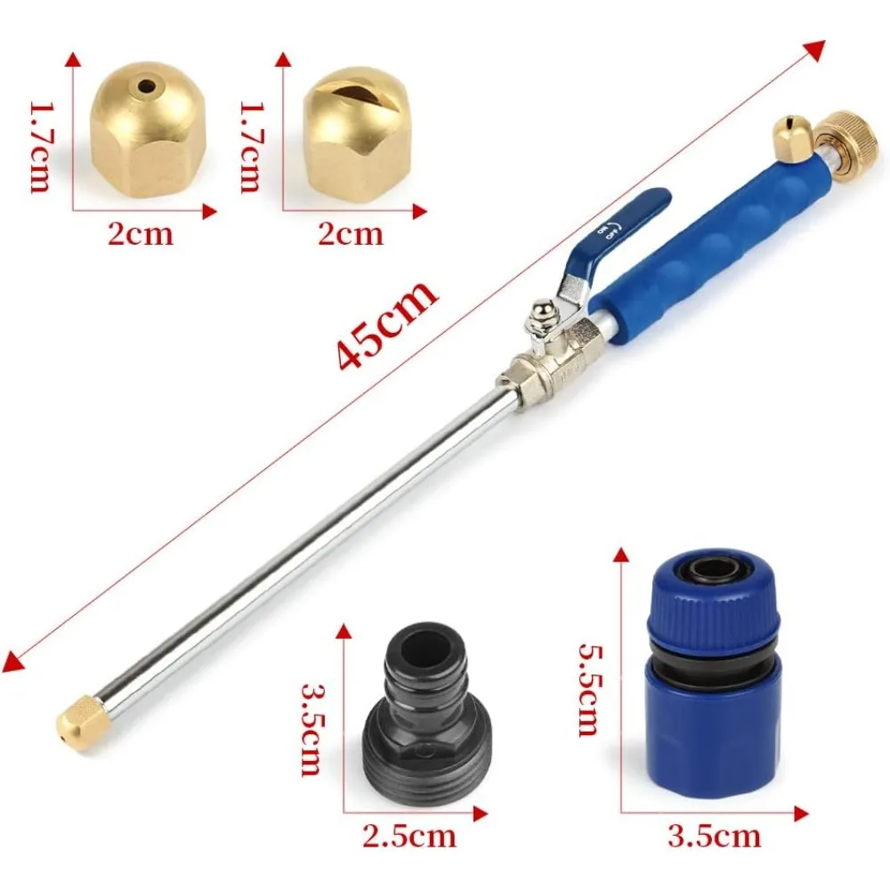 Lavadora eléctrica de alta presión Hydro Jet, pistola limpiadora a presión con extremo de manguera de jardín, pulverizador de limpieza de ventanas de vidrio, jardín extensible