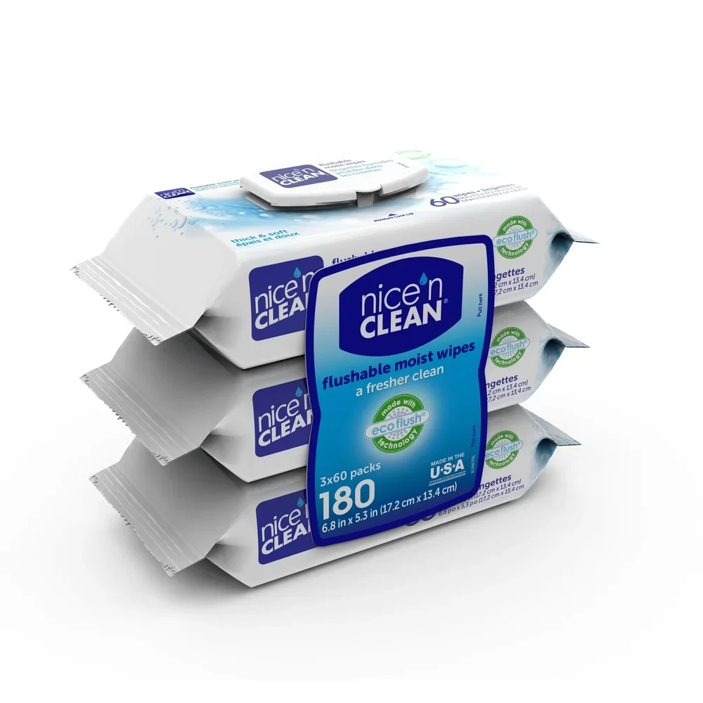 مناديل مبللة صديقة للبيئة قابلة للتنظيف 180 عدد الألوة فيتامين E هيبوالرجينيك الصرف الصحي آمنة قعادة التدريب تنظيف متعددة العبوات