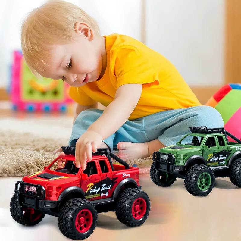 Inertial Simulation Four-Wheel Drive Stunt Off-Road Pickup Truck Children's Toy Model, Environmentally Friendly Anti Fall,XT212