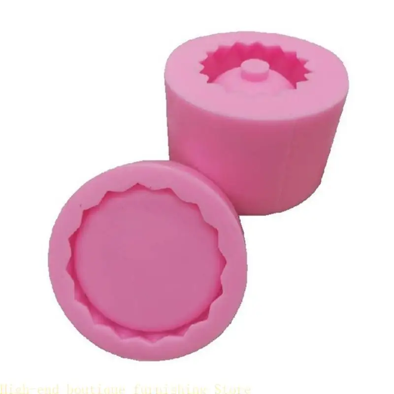 L9NB Geometric Pattern Flower Pot Silicone Mold for Epoxy Resin Concrete Clay